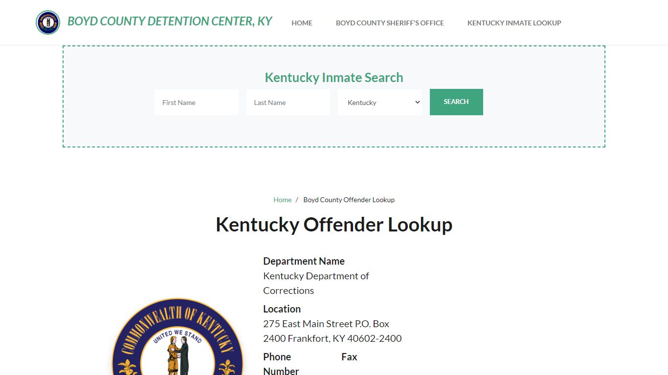 Kentucky Inmate Search, Jail Rosters